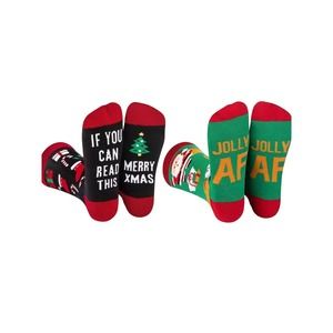2 Pairs Christmas Style Socks For Men, Women, Warm Winter Socks-SIZE40-43